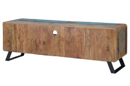 GINER Y COLOMER Meuble TV en bois recyclé multicolore
